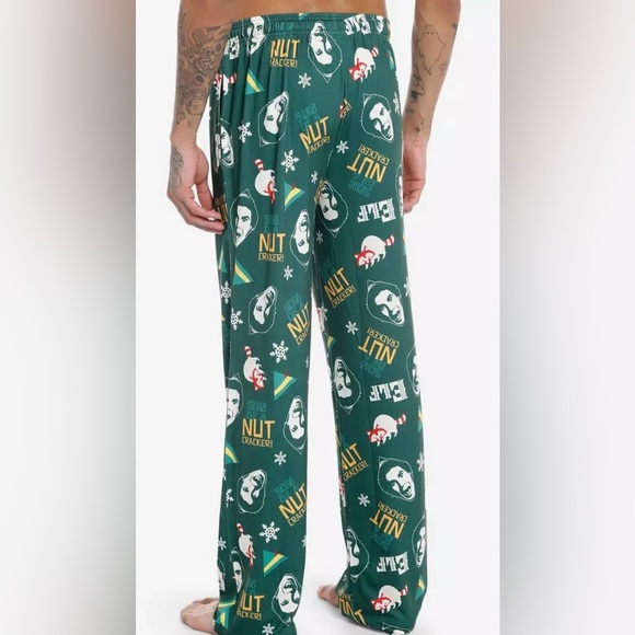 NWT-Bioworld Elf Buddy print unisex sleep pants size XL - Picture 2 of 7